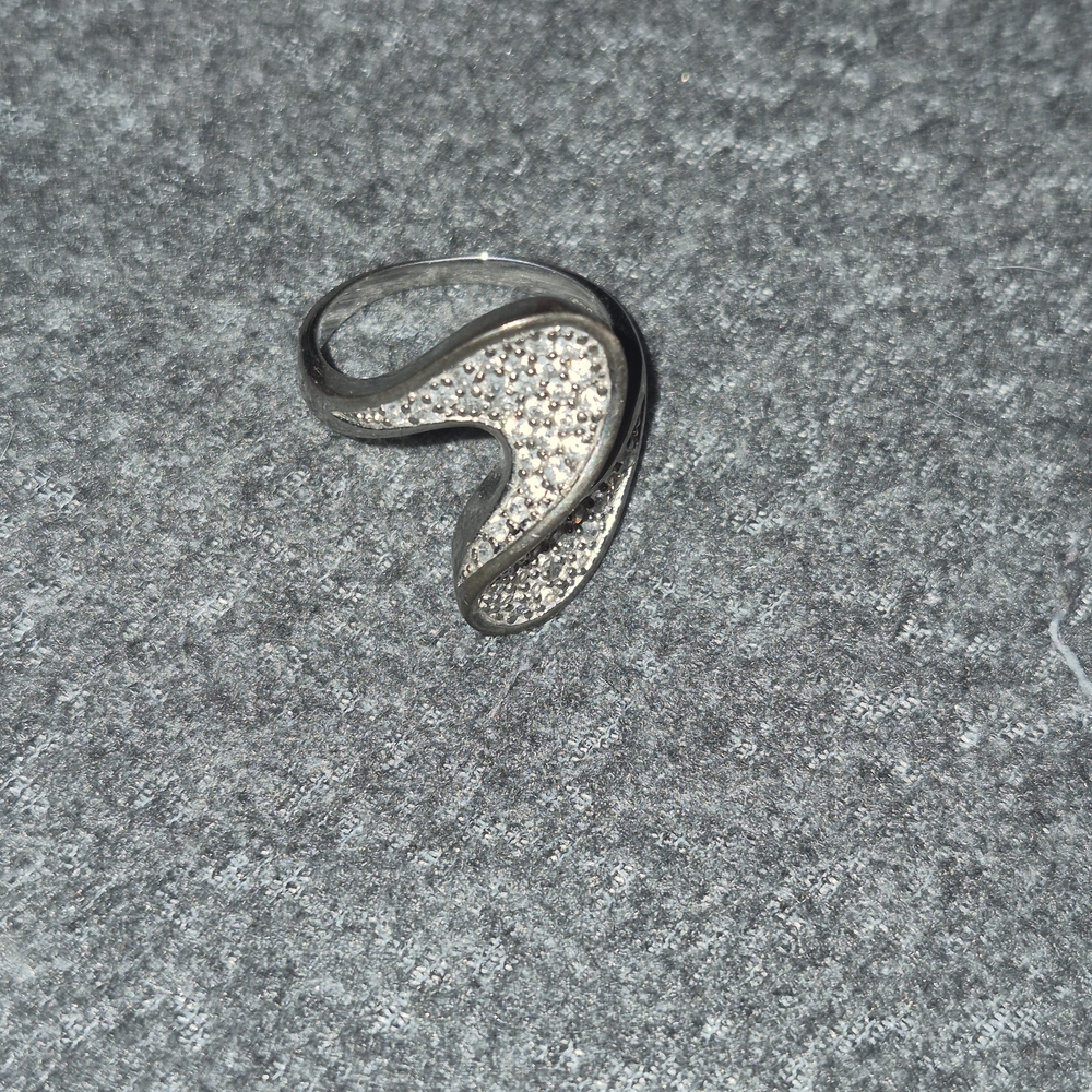 Silver and Crystal Statement Ring